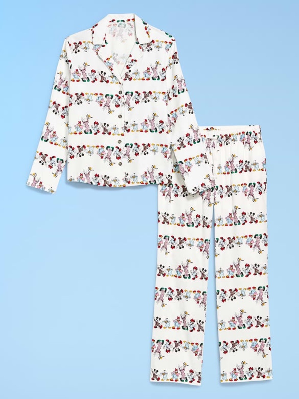 NWT Old Navy x Disney Mickey Mouse & Friends Flannel Pajama Set for Women - Picture 3 of 6